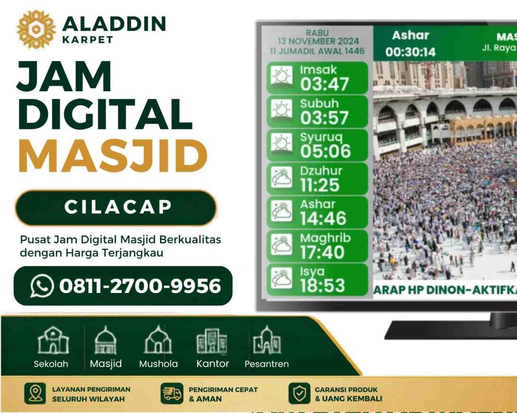 Toko Jam Digital Masjid Cilacap Solusi TV LED Modern LAYANAN COD BISA